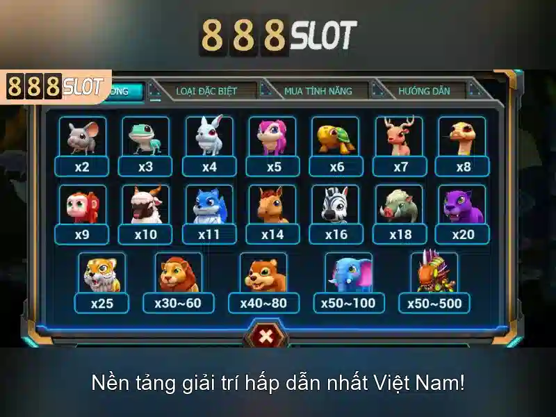 Nền tảng và trò chơi tại 888slot